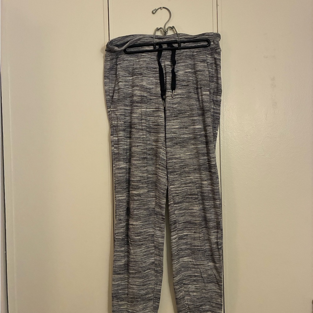 Grey Marled Drawstring Jogger Pants